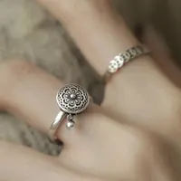 【转经筒戒指】可旋转六字真言女生男小众复高级感指环
