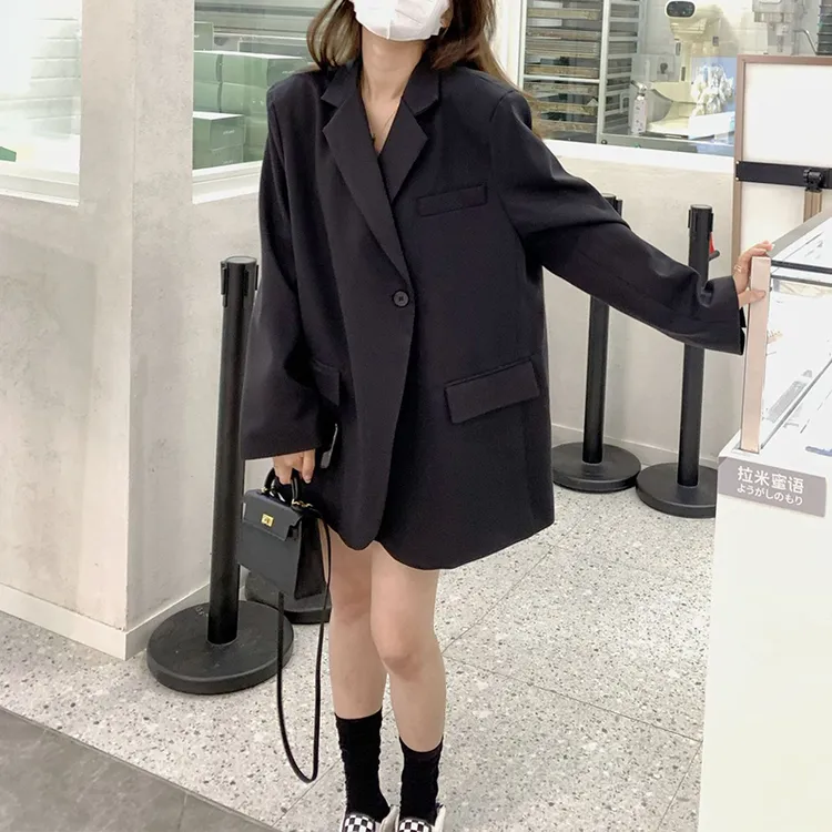 黑色西装时尚女2025年秋季新款显瘦小个子高级感休闲气质西服上衣
