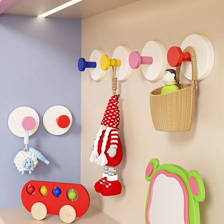 福利【十个装】多巴胺吸盘挂钩免打孔承重强浴室厨房挂衣钩粘钩