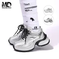 【千颂妮专享】MD厚底增高老爹鞋春季银色女鞋MDD1112D03