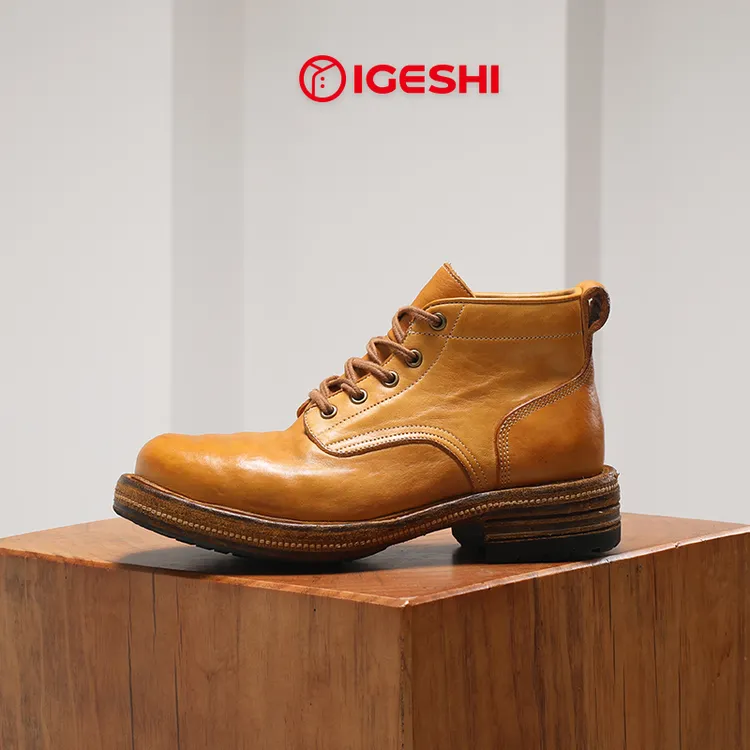 IGESHI/爱革仕【武曲星】马皮男靴复古工装大逃亡短靴手工马丁靴