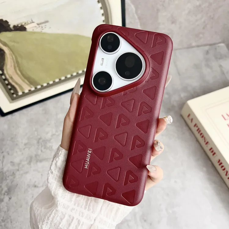 适用华为Pura80Pro手机壳pura80防摔Pura80Ultra同款皮纹保护壳