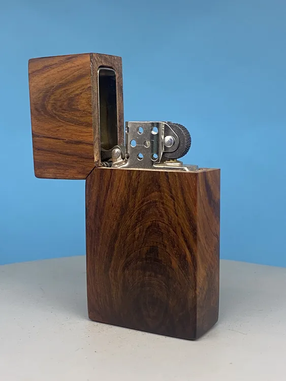 海南黄花梨之宝窄版整木掏空四方打火机纯手工