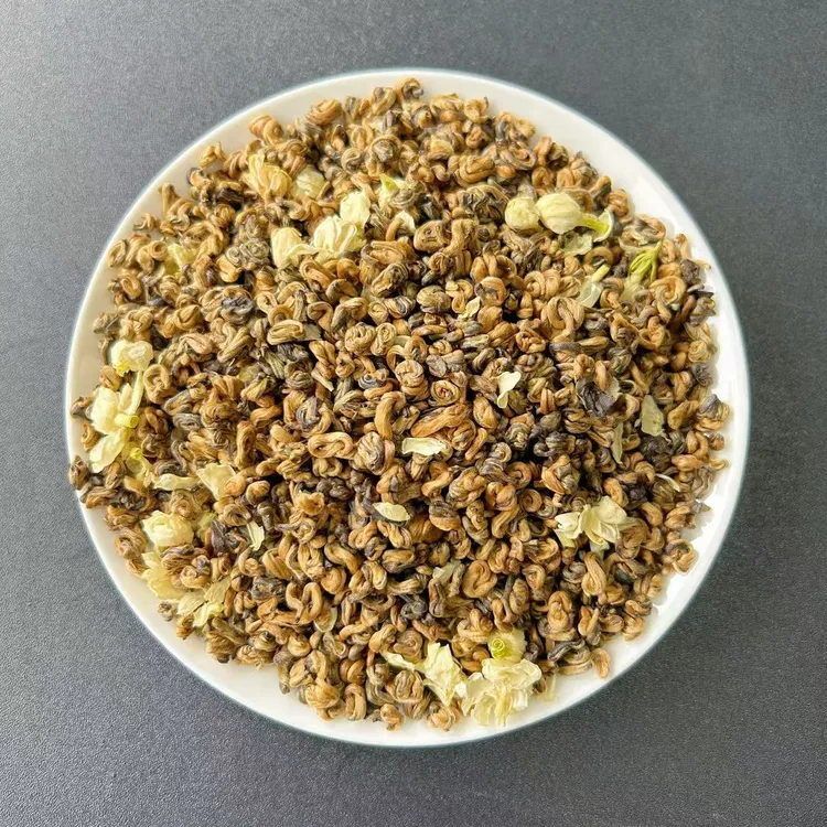 茉莉手工奶螺头春头采云南滇红茉莉红茶花香蜜香浓郁耐泡