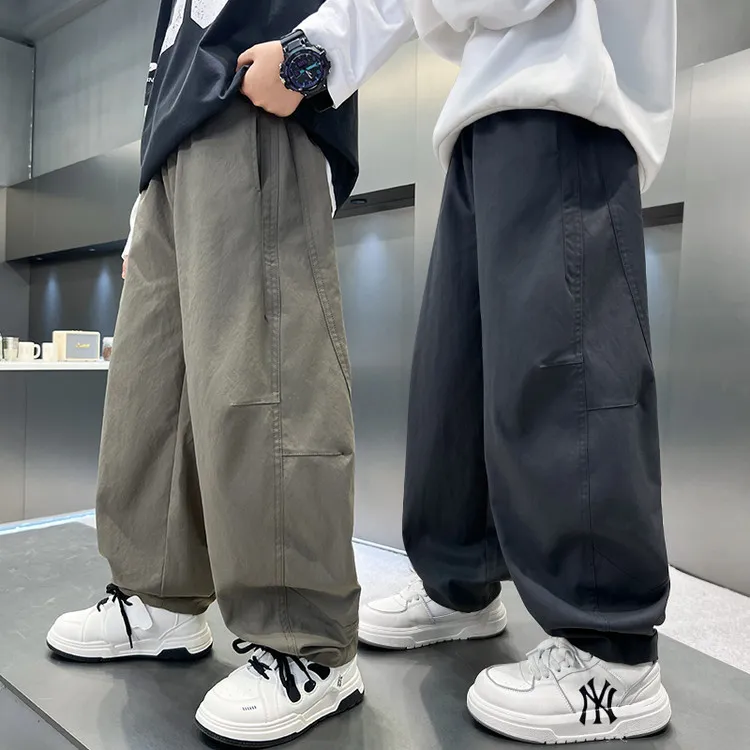 男童秋季休闲裤宽松弯刀裤2025中大童休闲韩版长裤儿童秋季裤子潮