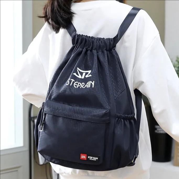 休闲牛津布运动背包束口抽绳袋户外旅行收纳行李包时尚双肩包跨境