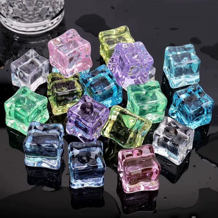 透亮仿真冰块18mm方形水晶鱼缸橱窗酒吧装饰拍摄道具DIY手工材料
