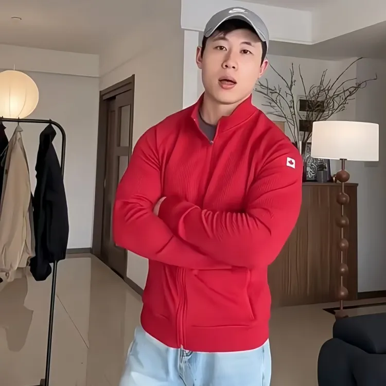 秋冬运动立领拉链夹克男提花健身卫衣速干肌理感休闲开衫修身外套