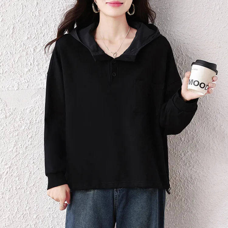 【女神新衣】时髦设计感卫衣重工刺绣大码女装胖mm秋季新款显瘦卫衣