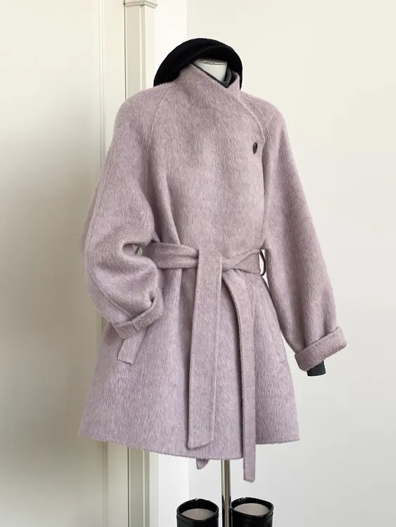 高级感气质复古韩系显瘦上衣女2025秋季新款法式慵懒百搭毛呢外套