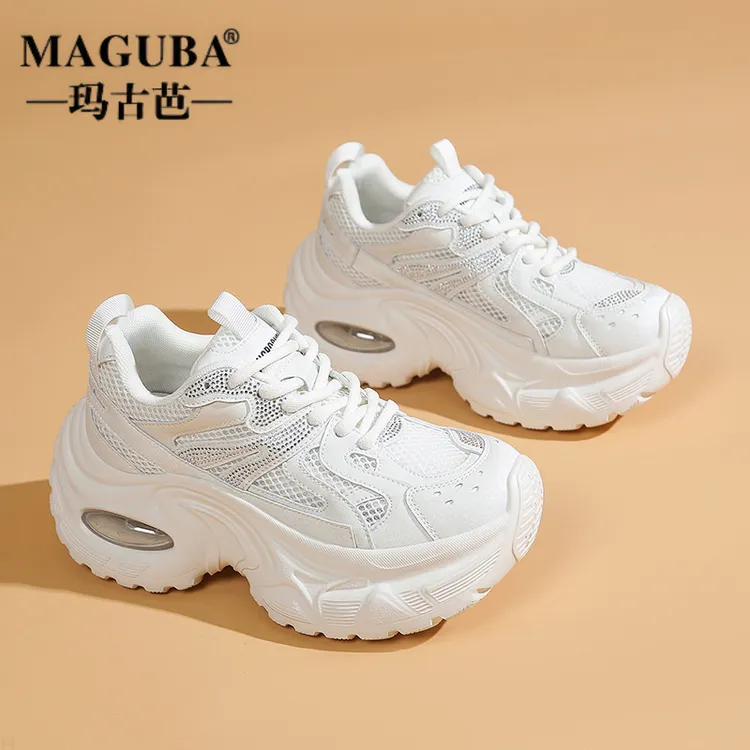 MAGUBA/玛古芭运动鞋女厚底增高透气显瘦轻奢潮款户外百搭老爹鞋