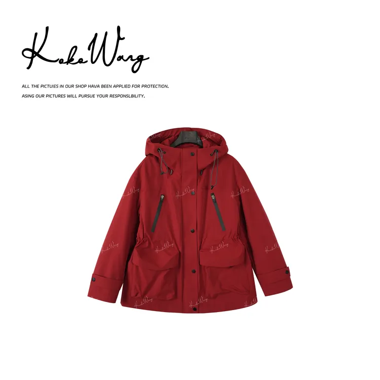 KOKO WANG秋冬高级感90白鹅绒户外三防软壳冲锋衣外套X8085K28W46