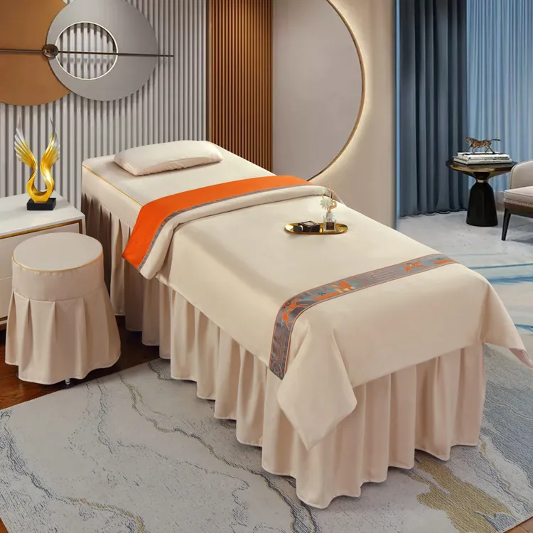 德国新款美容床罩四件套轻奢高级感中医养轻奢美容床罩四件套