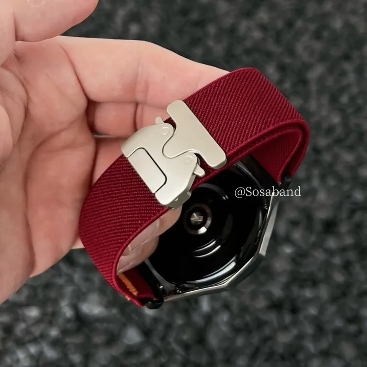 SosaBand降落伞扣弹力尼龙适用华为手表GT6表带43Pro5三星watchx2
