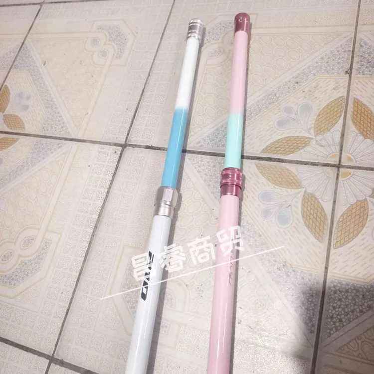 新款加强版渐变抄网杆碳素2.1米超轻超硬黑坑竞技野钓飞抄杆