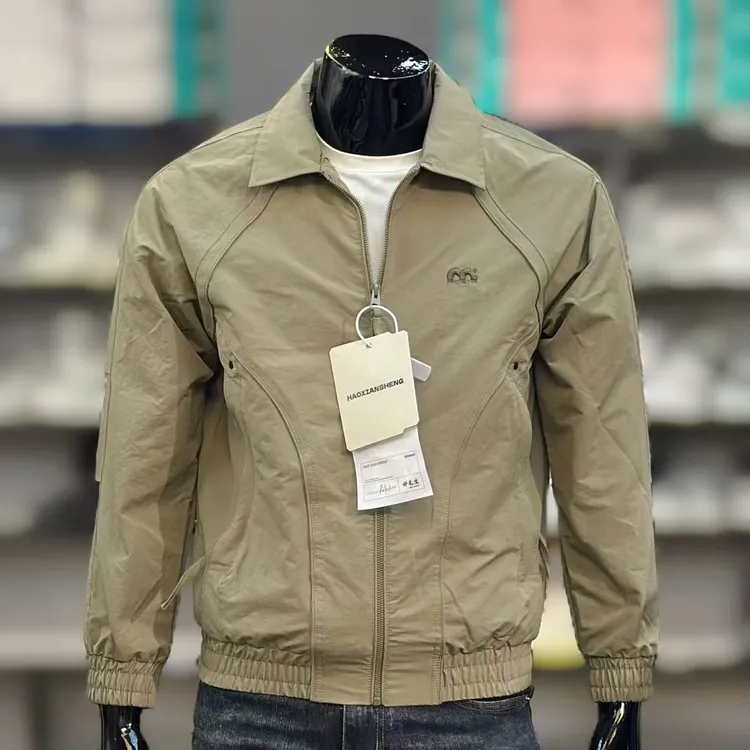 青年工装外套男士2025年新款秋季户外翻领飞行服上衣修身夹克男潮