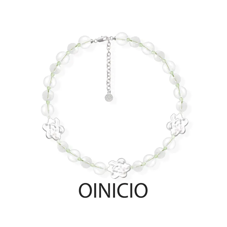 OINICIO/初印 铜合金项链 [新品]舒适区系列晶珀流光花花项链女