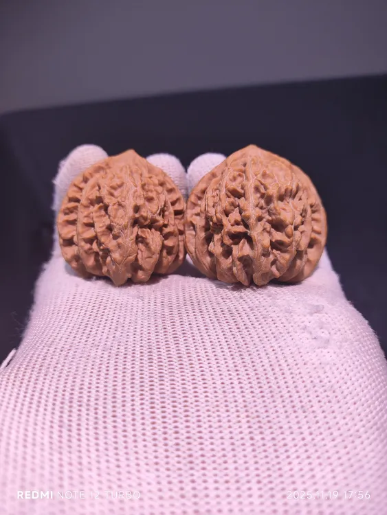 文玩核桃麒麟纹官帽四座楼狮子头野生麦穗虎头手把玩件