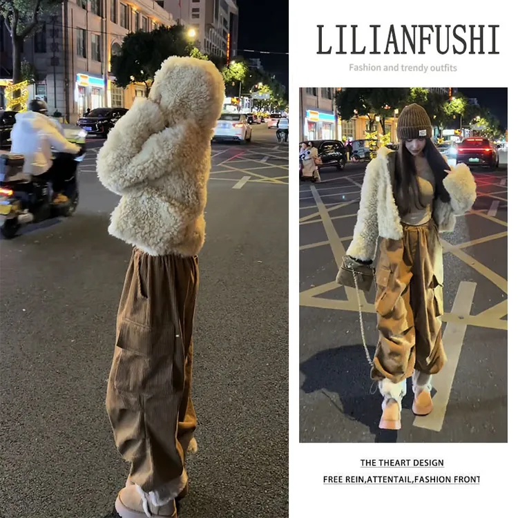 今年流行漂亮套装2025新款百搭宽松长袖连帽外套显瘦阔腿裤两件套