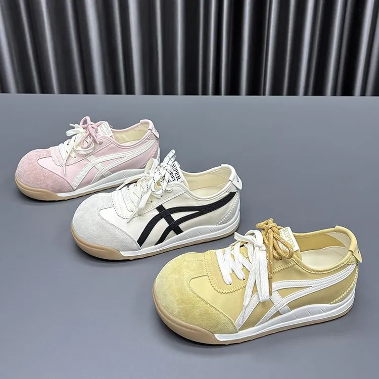 布面阿甘鞋女春夏新款透气圆头厚底舒适休闲运动跑步鞋潮