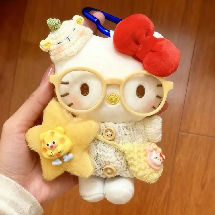 hellokitty挂件星星可爱毛衣挂件玩偶diy原创设计挂件毛绒玩具ZZZ
