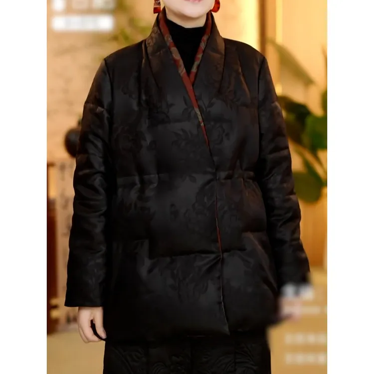 端庄优雅妈妈装保暖加厚羽绒服2025冬季新款时尚减龄休闲百搭外套