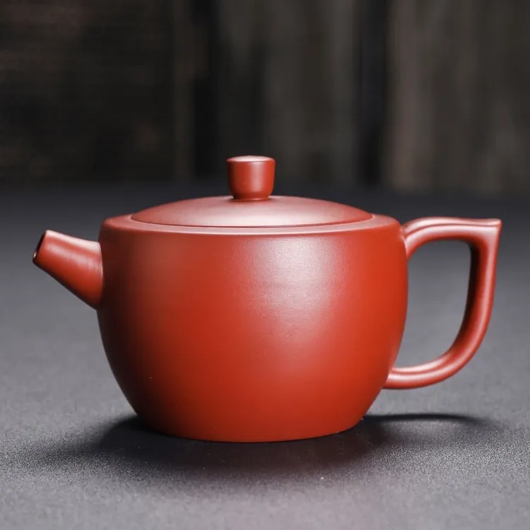 21号220CC原矿朱泥容量高井栏功夫茶具送礼茶大宽口井栏壶