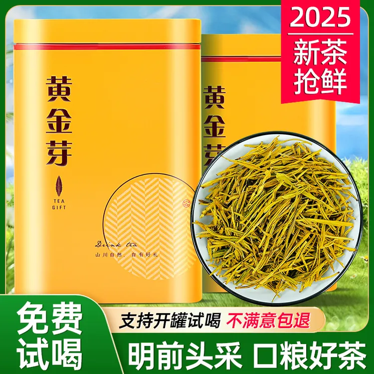 【支持试喝】【2025年新茶】【黄金芽A1】茶叶明前茶过节送礼的礼盒绿茶