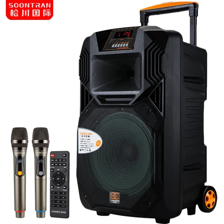 SOONTRAN/松川国际SS1户外拉杆音响广场舞移动K歌音箱家用演出