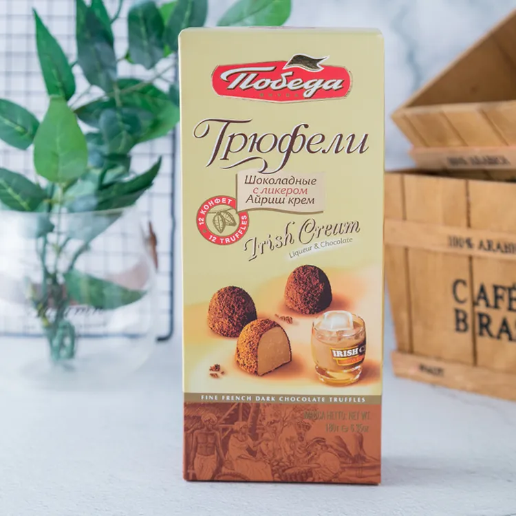  [两盒]俄罗斯进口胜利凯旋系列白兰地松露巧克力180g/盒