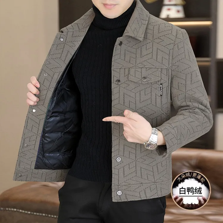 2025冬季新款70绒保暖防风时尚羽绒夹克男士休闲百搭加厚外套511