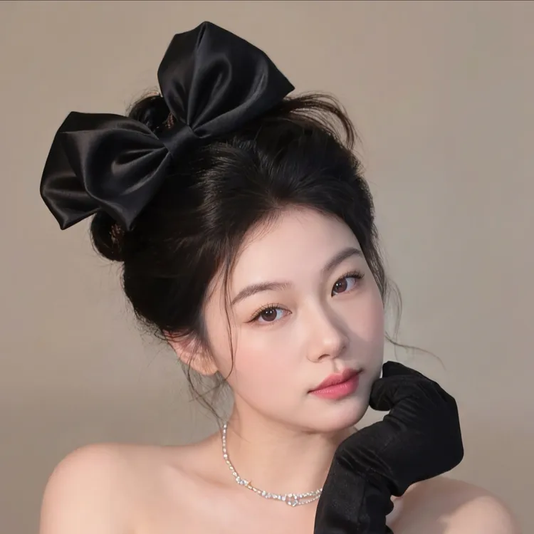 双面大蝴蝶结抓夹女发夹大号鲨鱼夹后脑勺夹子头饰在逃公主发饰