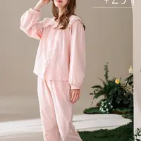 【敏敏】31622~女士秋款针织提花居家服睡衣套装~Y2331622