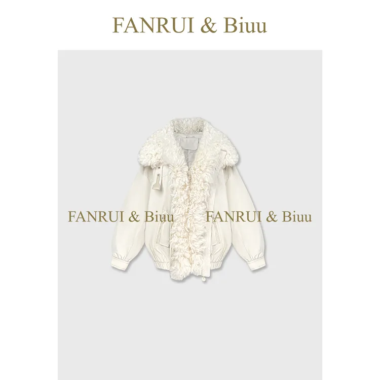FANRUI/泛芮「遮臀软云」高奢100羊毛领90白鹅绒洋气羽绒服B19568