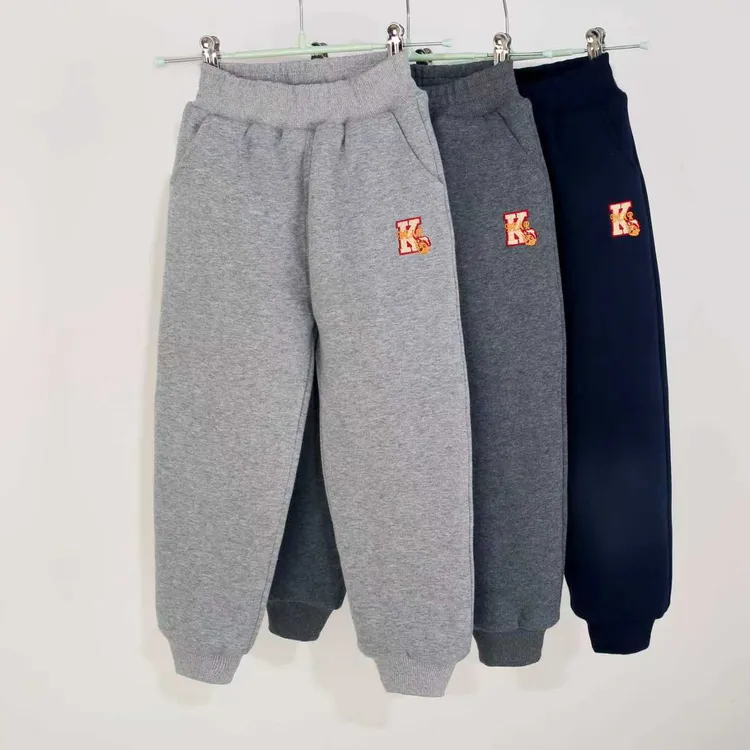 2584儿童冬季一条过冬大棉裤零下穿男女童夹棉加厚卫裤男童休闲