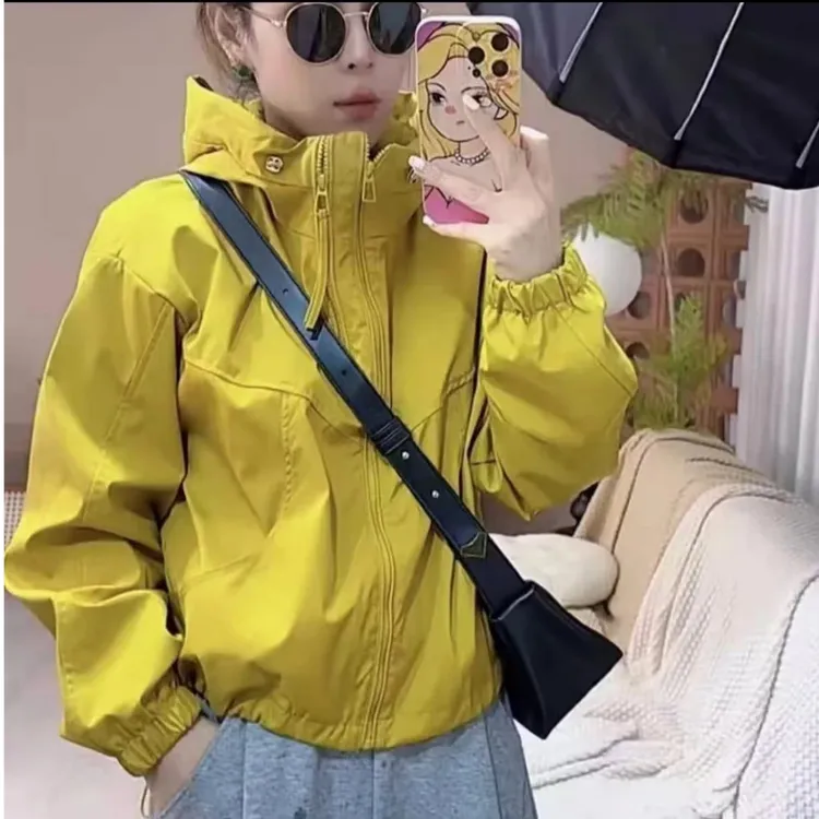 小个子定制羽绒冲锋衣短款秋冬洋气连帽拉链防风冲锋衣【运补6元】