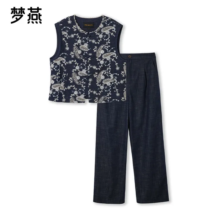 梦燕春秋女时尚百搭气质大方宽松休闲舒适简约显瘦套装AB04B5019