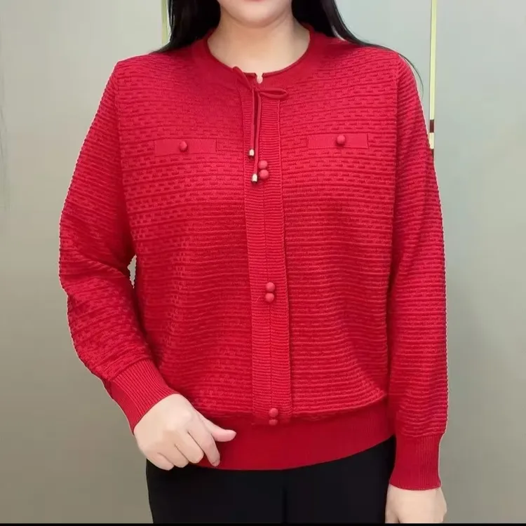 新款秋冬款气质针织衫舒适针织衫减龄潮流休闲宽松长袖百搭针织衫