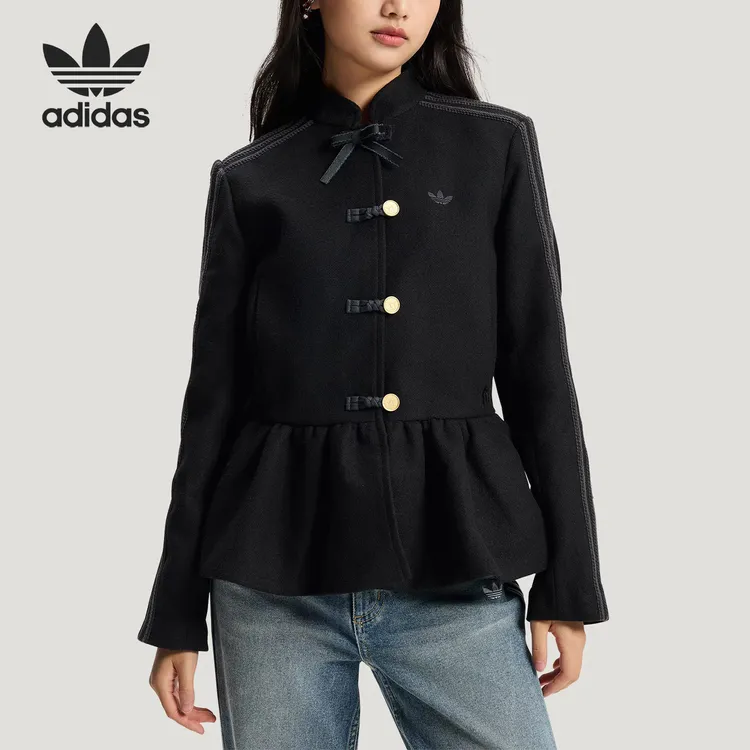 Adidas/阿迪达斯正品三叶草女士新中式花苞收腰夹克KR5068