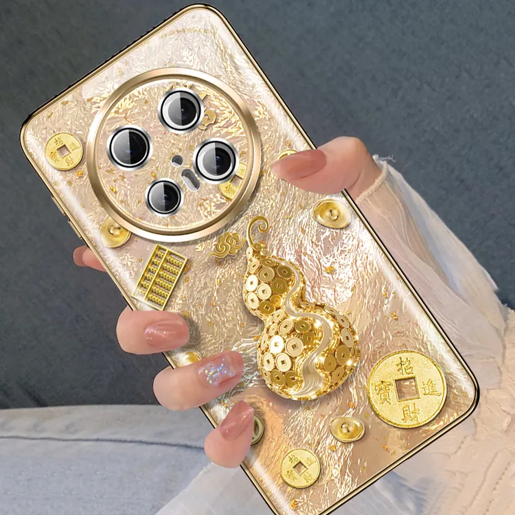 冰川金箔葫芦适用华为mate70pro手机壳mate60pro中国风高级mate50