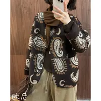 欧尼私服 2025秋季新款复古腰果花大版外套休闲百搭上衣2509C6218
