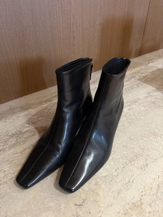 TANTAN 时尚百搭高跟方头秋冬时装短靴3098