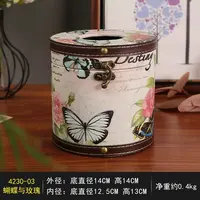 美式复古纸巾盒客厅高档轻奢纸抽盒家用车载欧式创意高级感装饰