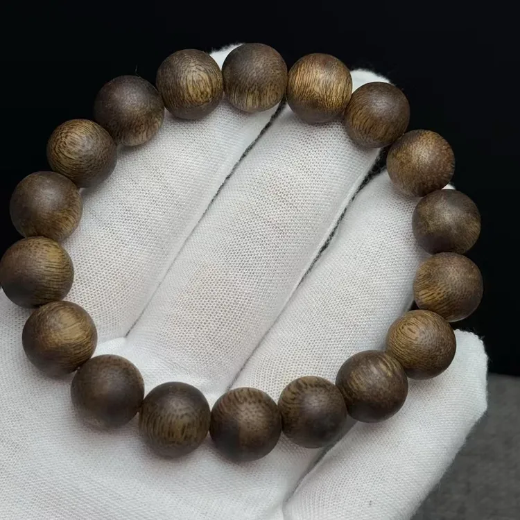 沉香奇楠乌身圆叶沉香手串1.2cm单圈九九沉/多样性发—