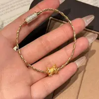 合金合成锆石手链 镀K金 小蛮腰拉丝手链 ZF-C495