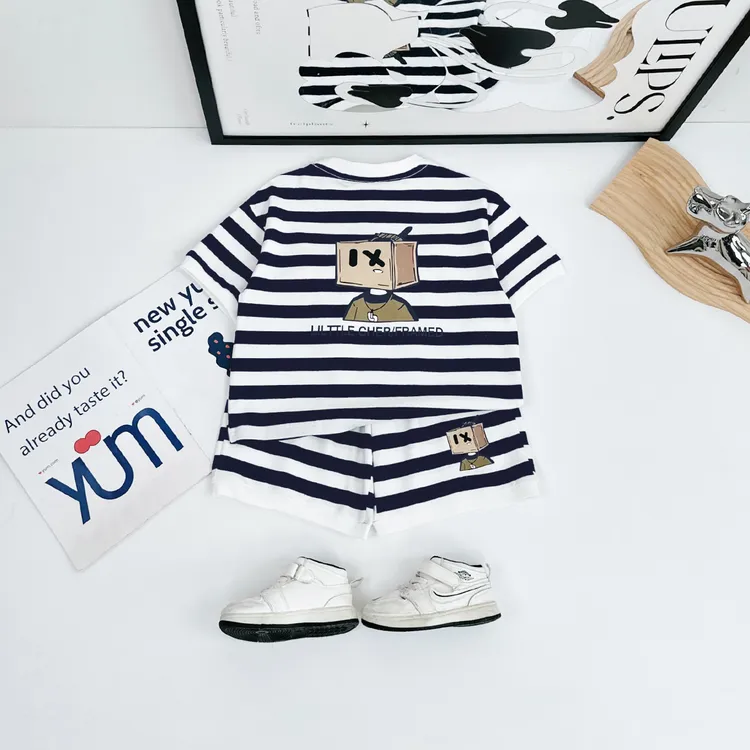 儿童套装夏季2025新款男童短袖两件套洋气潮 TT28282悠悠童话童装