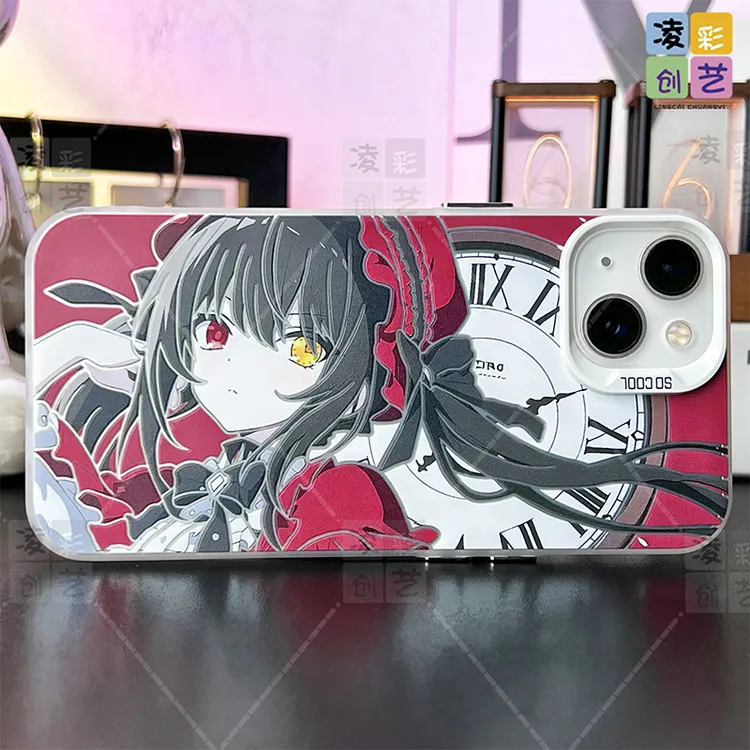 凌彩创艺适用于苹果16华为小米狂赌之渊时崎狂三大孔IMD彩银壳