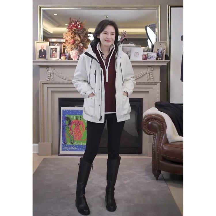 我是摩羯 周日公园加羽绒 90白鹅绒防风防泼水保暖冬羽绒服