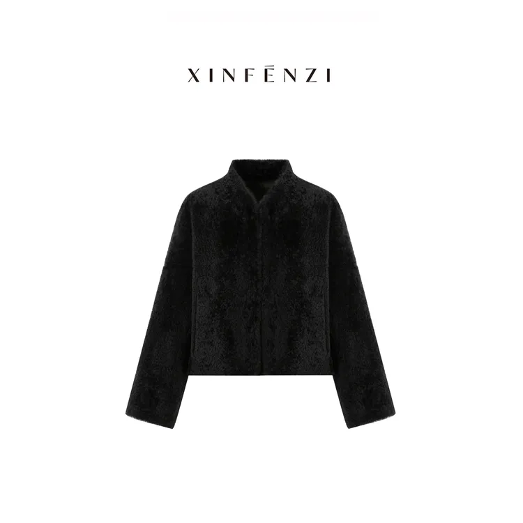 【不二选择】XINFENZI 进口拉贡LACON款V领外套 51413