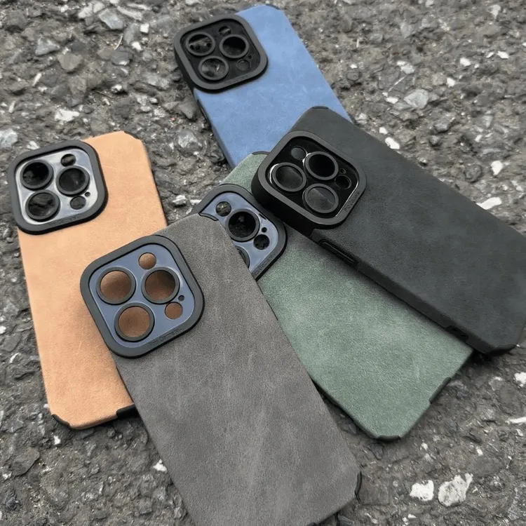 奥菲顿耐脏翻毛皮适用苹果16/15手机壳iPhone14promax新款13/12套